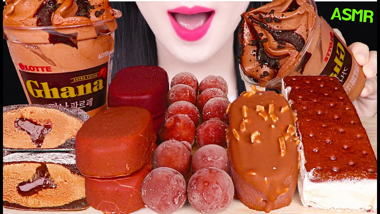 ASMR ICE CREAM PARTY *CHOCOLATE PARFAIT, DIPPIN' DOTS, MAGNUM, ASTRONAUT ICE CREAM 먹방 JANE ASMR 제인