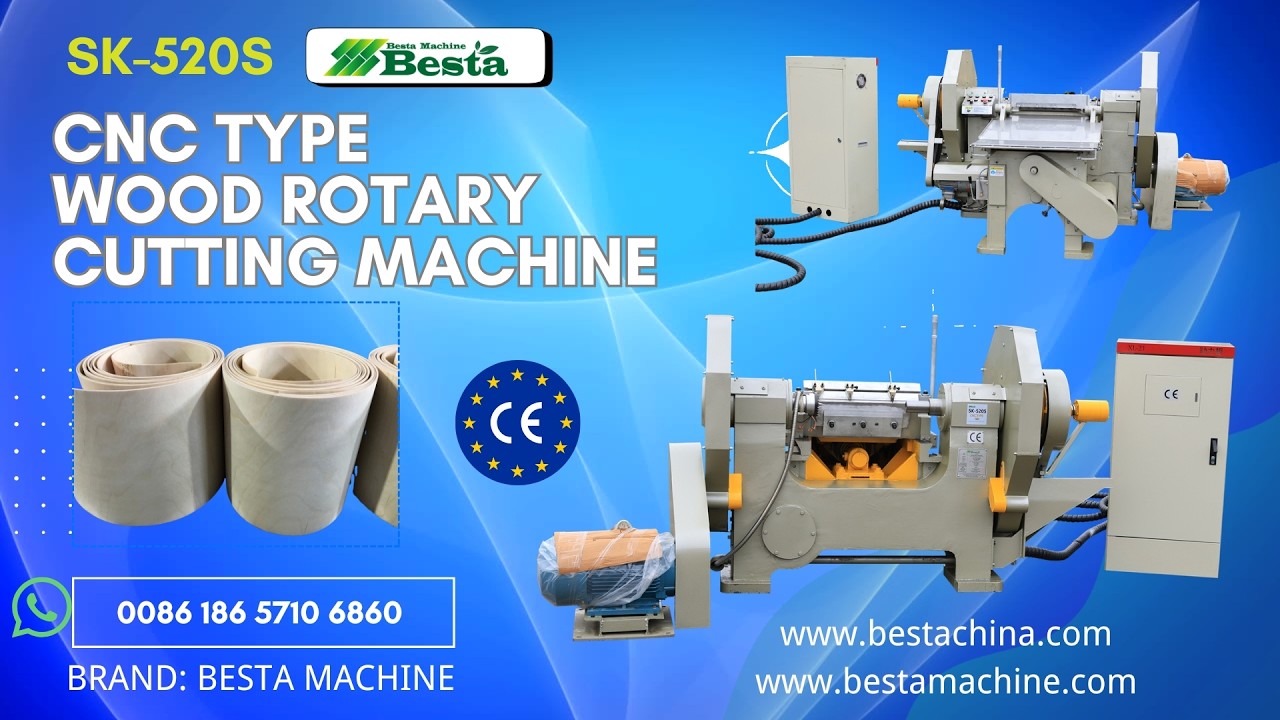 Wooden Ice Cream Stick Making Machine, CNC Wood Rotary Cutting Machine (SK-520S)