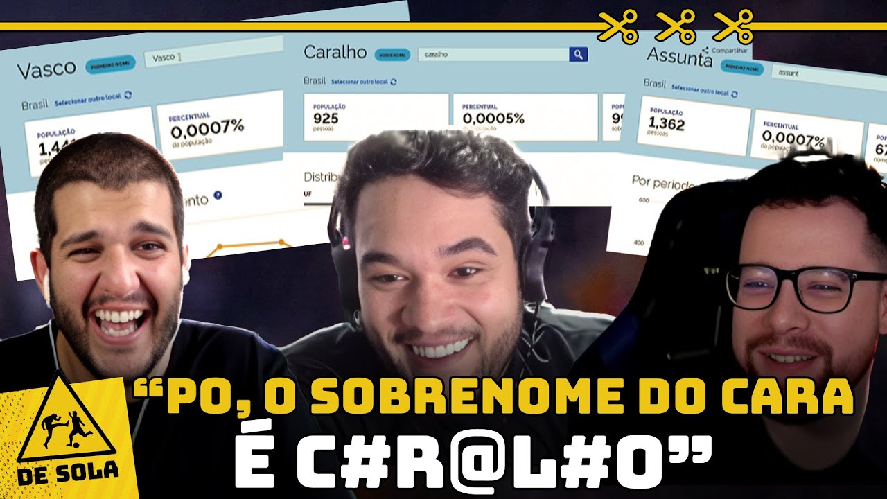 NEYMAR É NOME DE MULHER? CERTEZAS, VH E WALACE ENLOUQUECEM COM OS DADOS DO CENSO