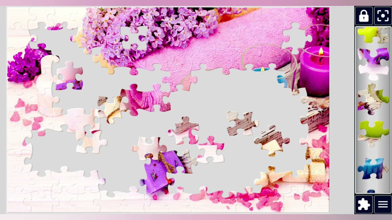 Beautiful Spa setting on white wooden background🩷//jigsaw puzzles Craft🧩//Amazing puzzles Art🧩🧩//