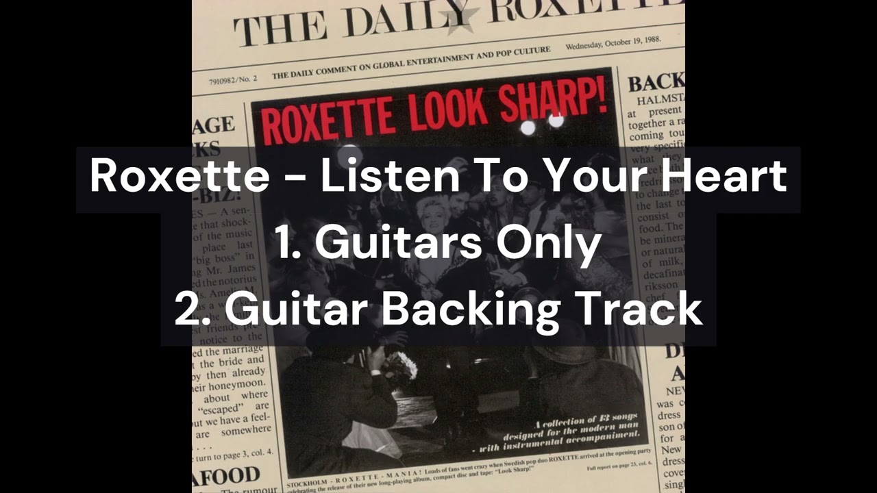 Roxette - Listen To Your Heart (Guitars Only & Guitar Backing Track)