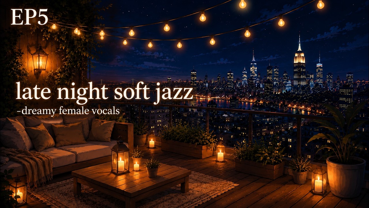 EP6 &ndash; Late Night Soft Jazz &ndash; Rooftop City Lights & Chill Vibes | Stellafire Queen Vibe
