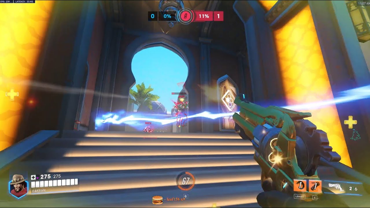 Overwatch 2 Human Aimbot Dafran Playing Cassidy Against Hazard First Time