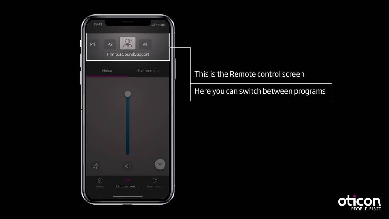 How to use the Remote control in Oticon ON