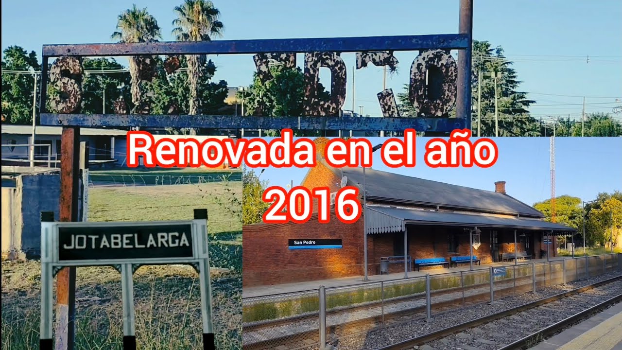 ESTACIÓN SAN PEDRO del FERROCARRIL GENERAL BARTOLOMÉ MITRE ex FERROCARRIL CENTRAL ARGENTINO 