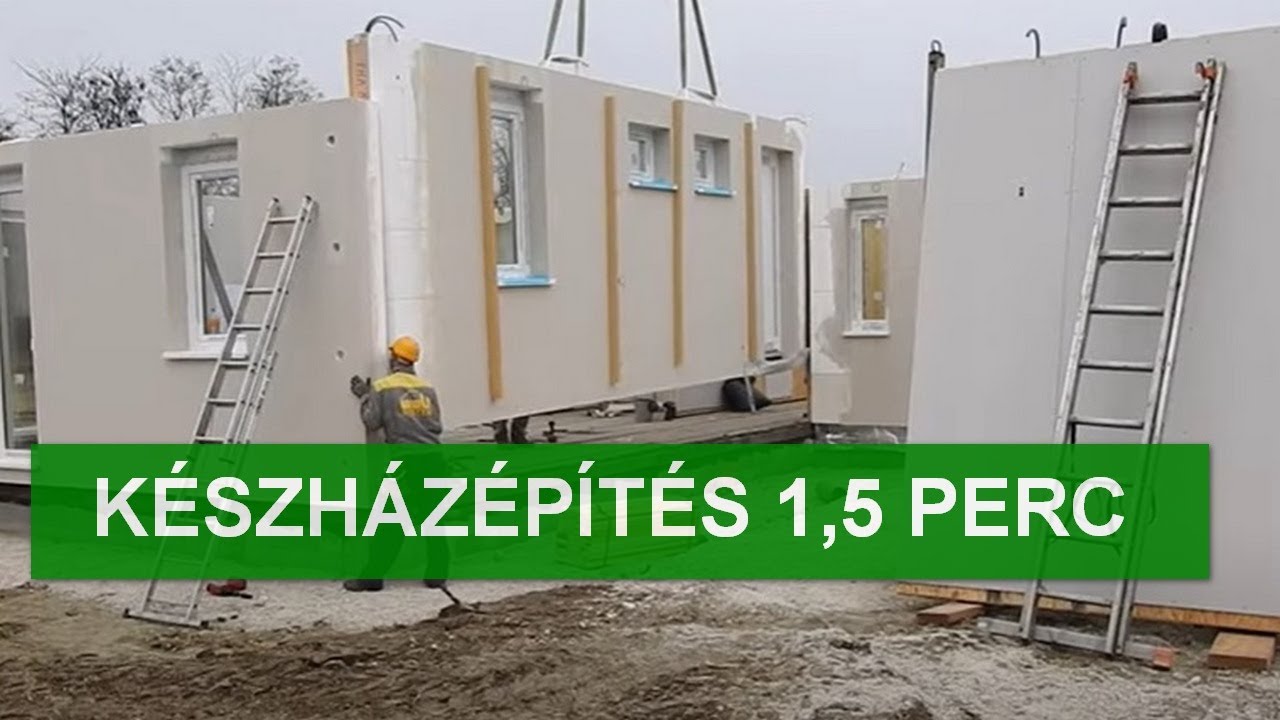 Wolf Haus szerkezetű k&eacute;szh&aacute;z &eacute;p&iacute;t&eacute;se 3 nap alatt (108 db 1mp-es vide&oacute;b&oacute;l)