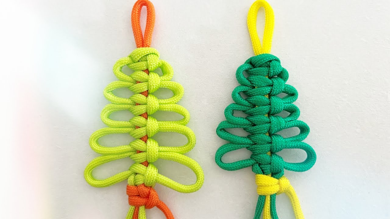 聖誕樹 最簡單的編法！如何用一根繩子編出漂亮的常青樹？ DIY手工繩結編織裝飾結聖誕樹，裝飾小挂件 編繩技巧，簡單易學，中國結基礎入門編法🌸Lydia, how to tie