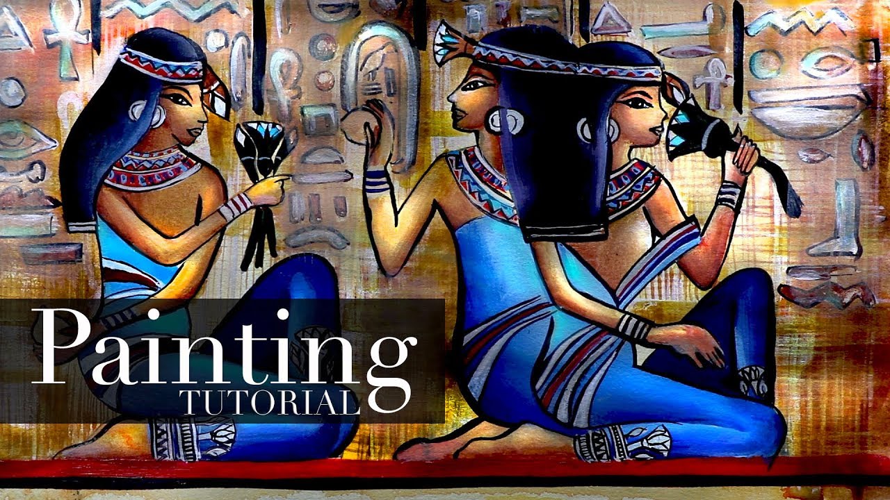 Ancient Egyptian Women Painting | Acrylic Painting Tutorial