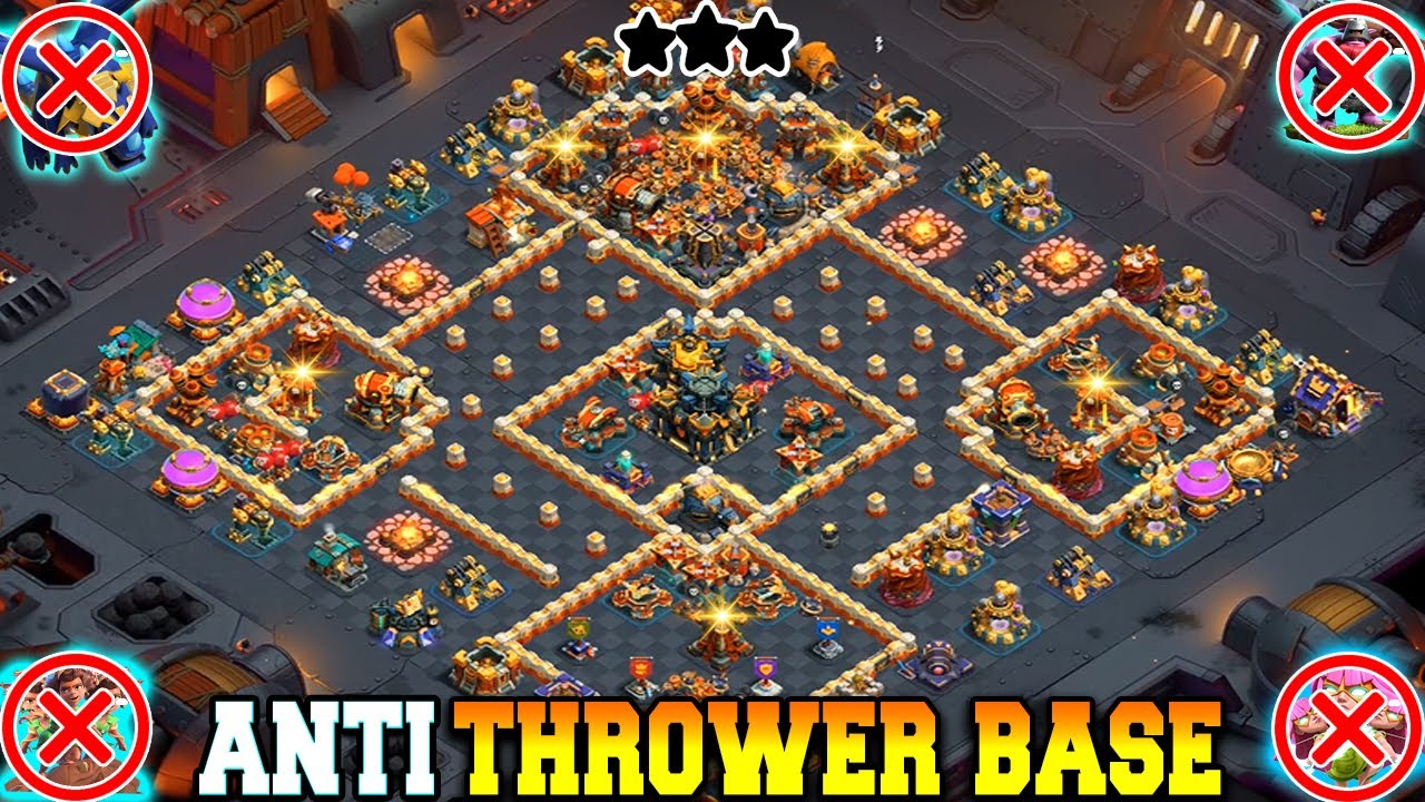 ANTI THROWER BASE LINK TH17 | NEW LEGEND LEAGUE BASE TH17 | ANTI 2 STAR WAR AND LEGEND BASE  COC