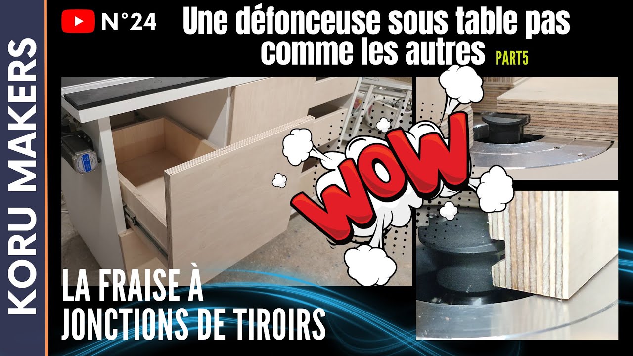 Une Défonceuse sous table pas comme les autres! Part5: Les tiroirs. #do it yourself