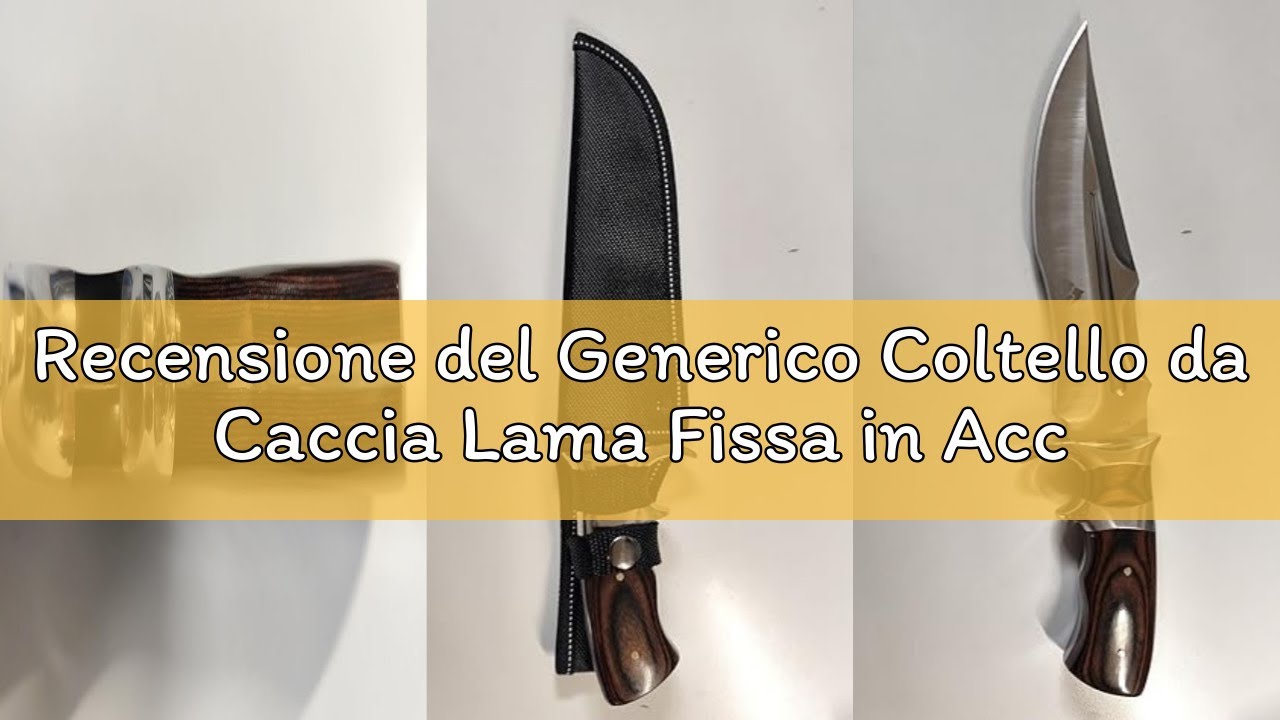 Recensione del Generico Coltello da Caccia Lama Fissa in Acciaio con Manico in Legno e Fodero Inclus