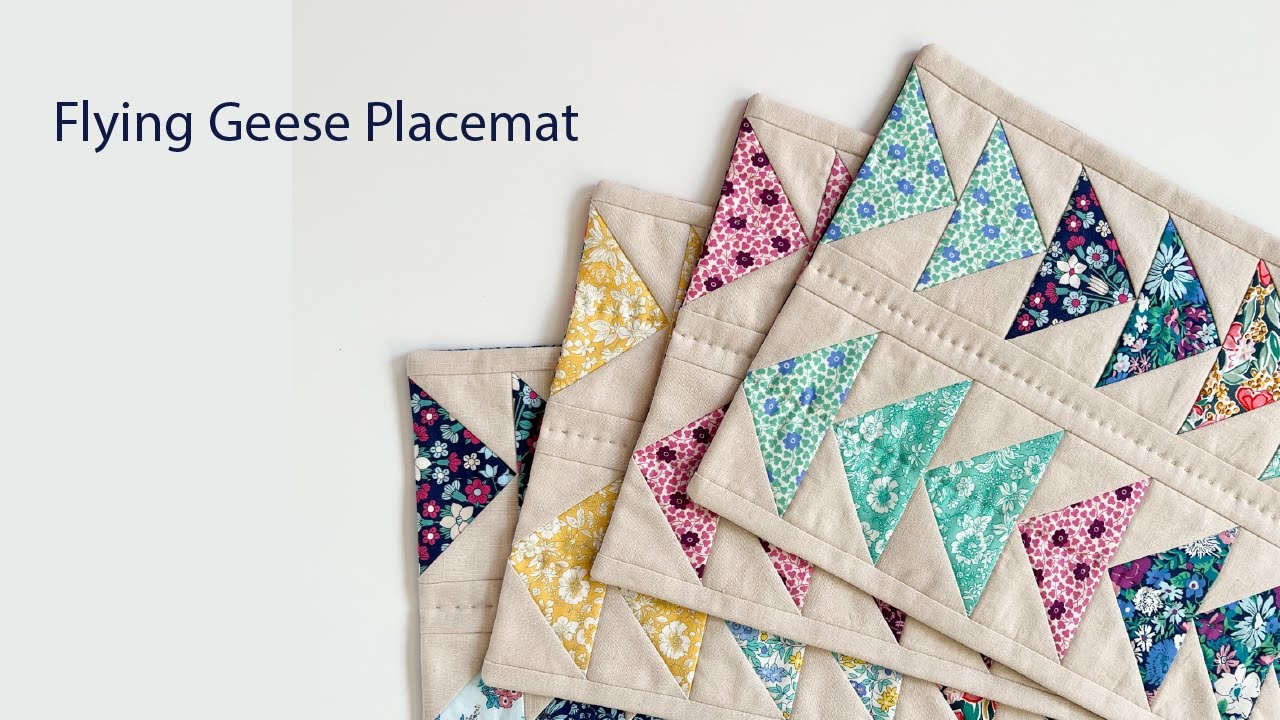 Flying Geese Placemat | Quilt Block | Mini Quilt Easy Way