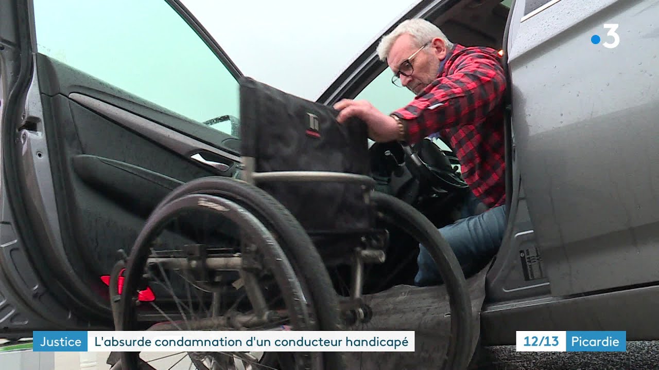 En fauteuil roulant, il doit payer une amende de 135€ pour stationnement sur une place handicapé