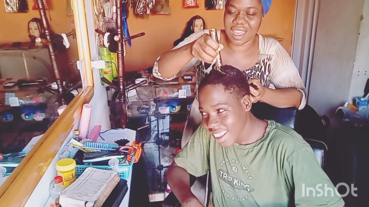 Anba goumen Poul kitem koupe cheveux a nepòt jan Mwen koupe l