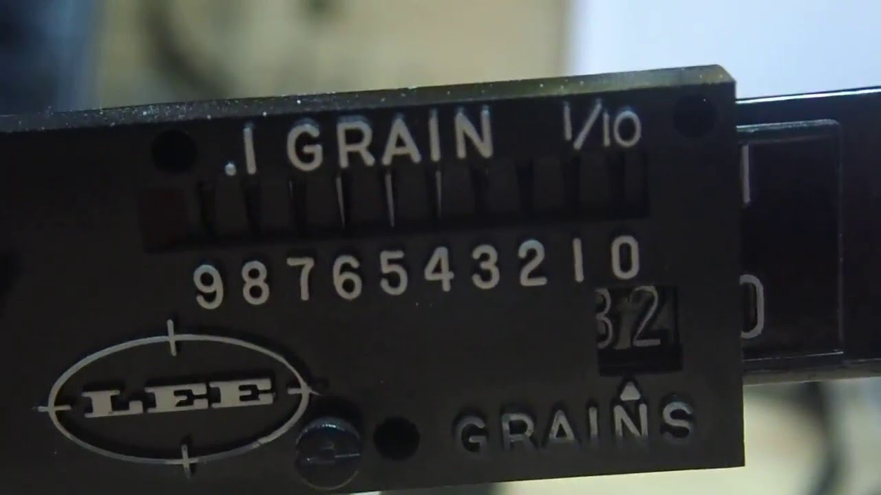 Lee Safety Powder Scale Accuracy Test