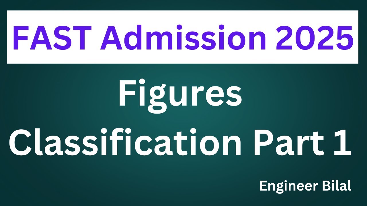FAST University Entry Test Preparation 2025 Figures Classification Part 1 I FAST IQ Portion I FAST