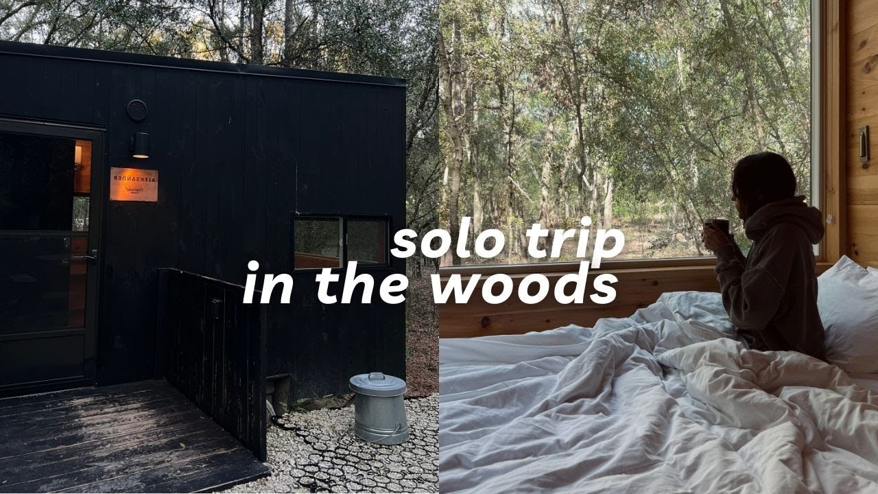 solo trip in the woods |  postcard cabins gilchrist springs 🏕️
