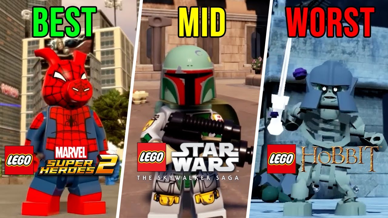 LEGO Videogames w/ Most Expensive Characters Ranked from Best to Worst