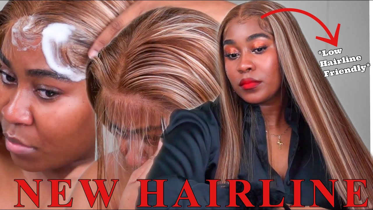 EASY NEW HAIRLINE WITH A FRONTAL WIG *LOW HAIRLINE* | BEGINNER FRIENDLY INSTALL | DONMILY HAIR