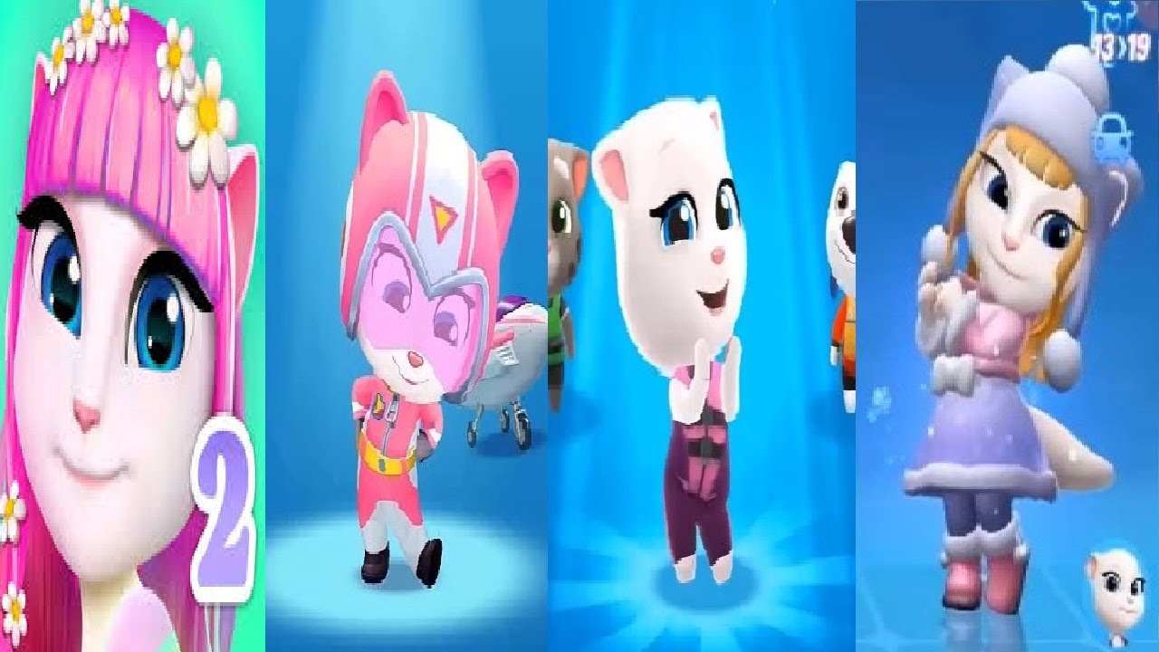 My Talking Angela 2 VS Talking Tom Karting Talking Tom Jetski 2 Talking Tom Sky RUN  ANGELA Gameplay