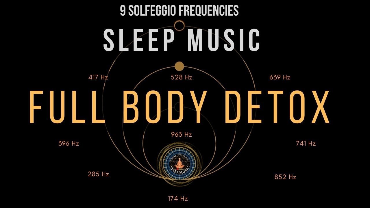 BLACK SCREEN SLEEP MUSIC ☯ All 9 solfeggio frequencies ☯ Deep Sleep