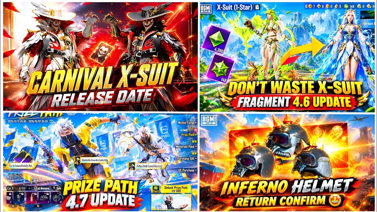 🔴 NEXT PRIZE PATH 4.7 UPDATE | NEXT CARNIVAL X-SUT 2027 | INFRNO HELMET RETURN |NEW X-SUT 4.7 UPDATE