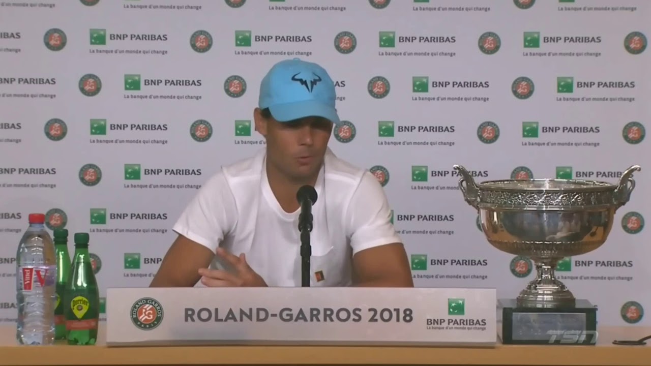 Rafael Nadal Press conference after his victory at Roland Garros 2018