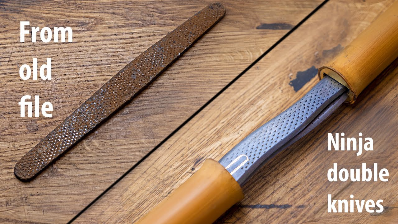 How to make invisible double knives from an old file.