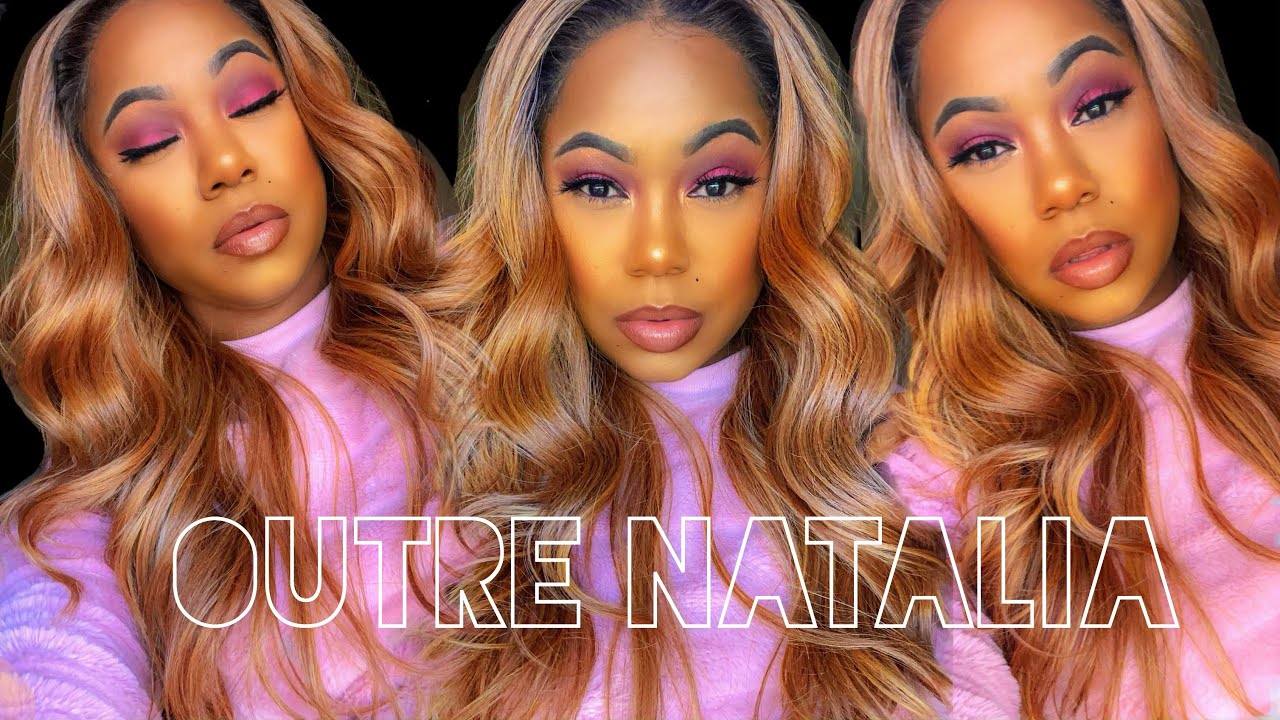 NEW!!! Outre Melted Hairline Collection - Synthetic Swiss Lace Front Wig Natalia DR4/Golden Amber