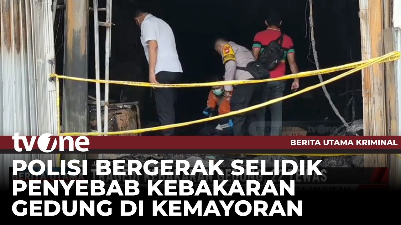 Olah TKP Tragedi Gedung Terra Drone Polisi Amankan Baterai Drone Hangus Terbakar | tvOne