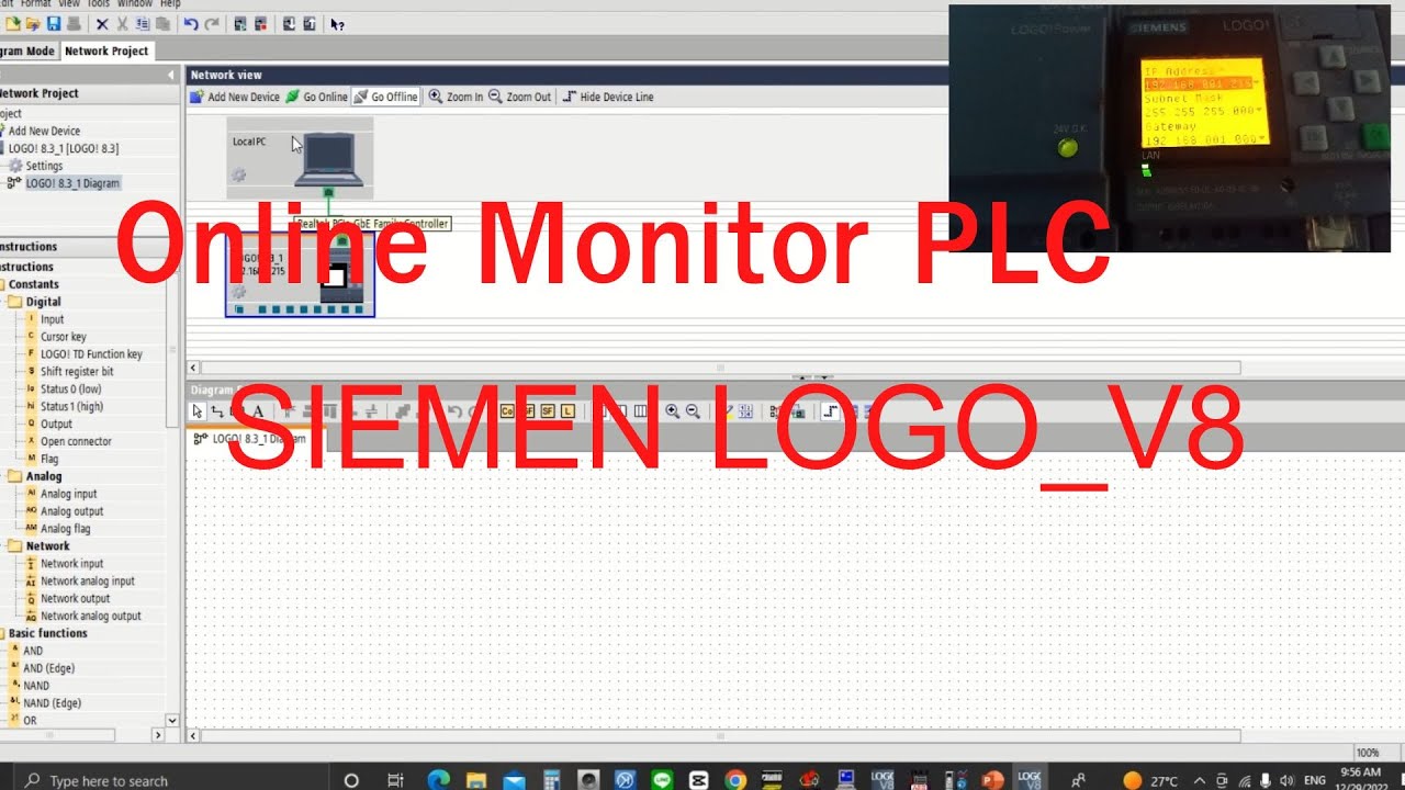การใช้งาน plc logo  Connect & Update  Program file _Siemens LOGO_ V8