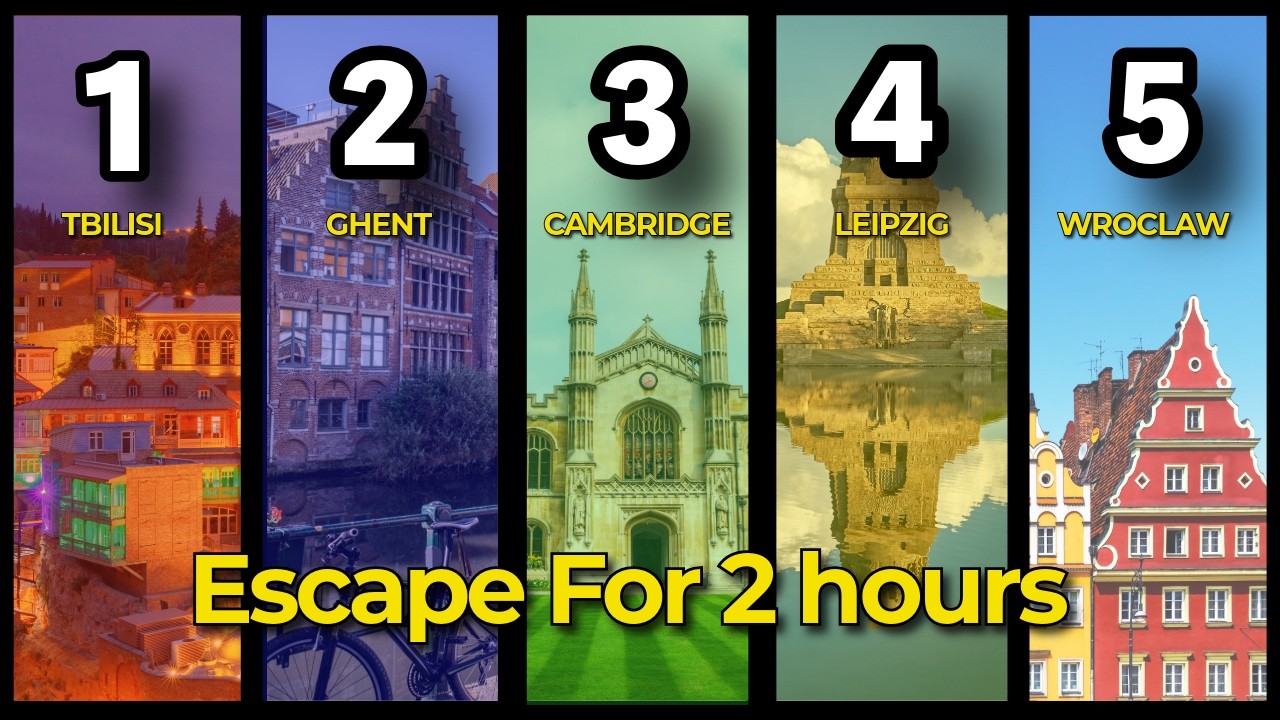 2 Hour City Walk POV: Cambridge, Ghent, Leipzig, Wrocław, Tbilisi | Study, Focus, Travel, Relax