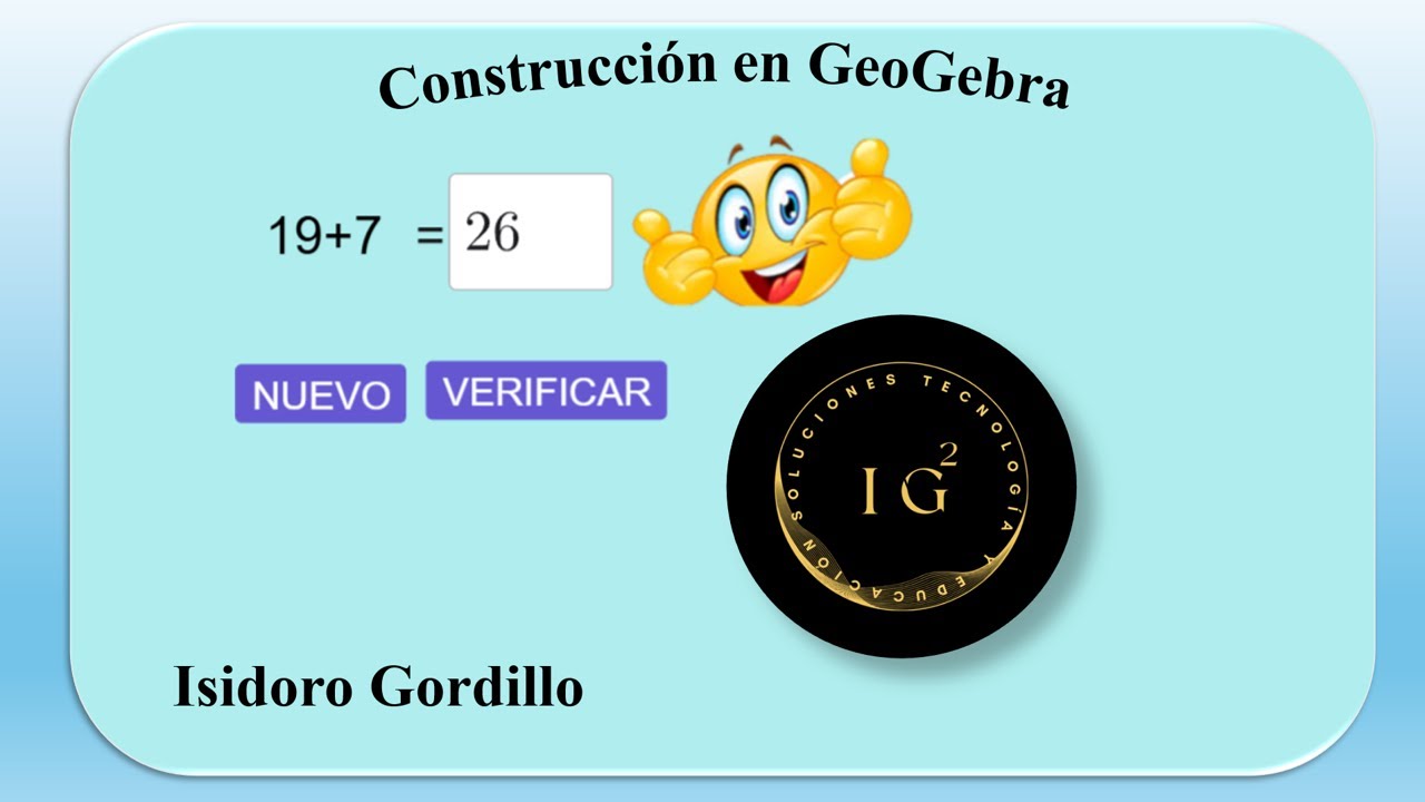 Suma de dos Números enteros en GeoGebra