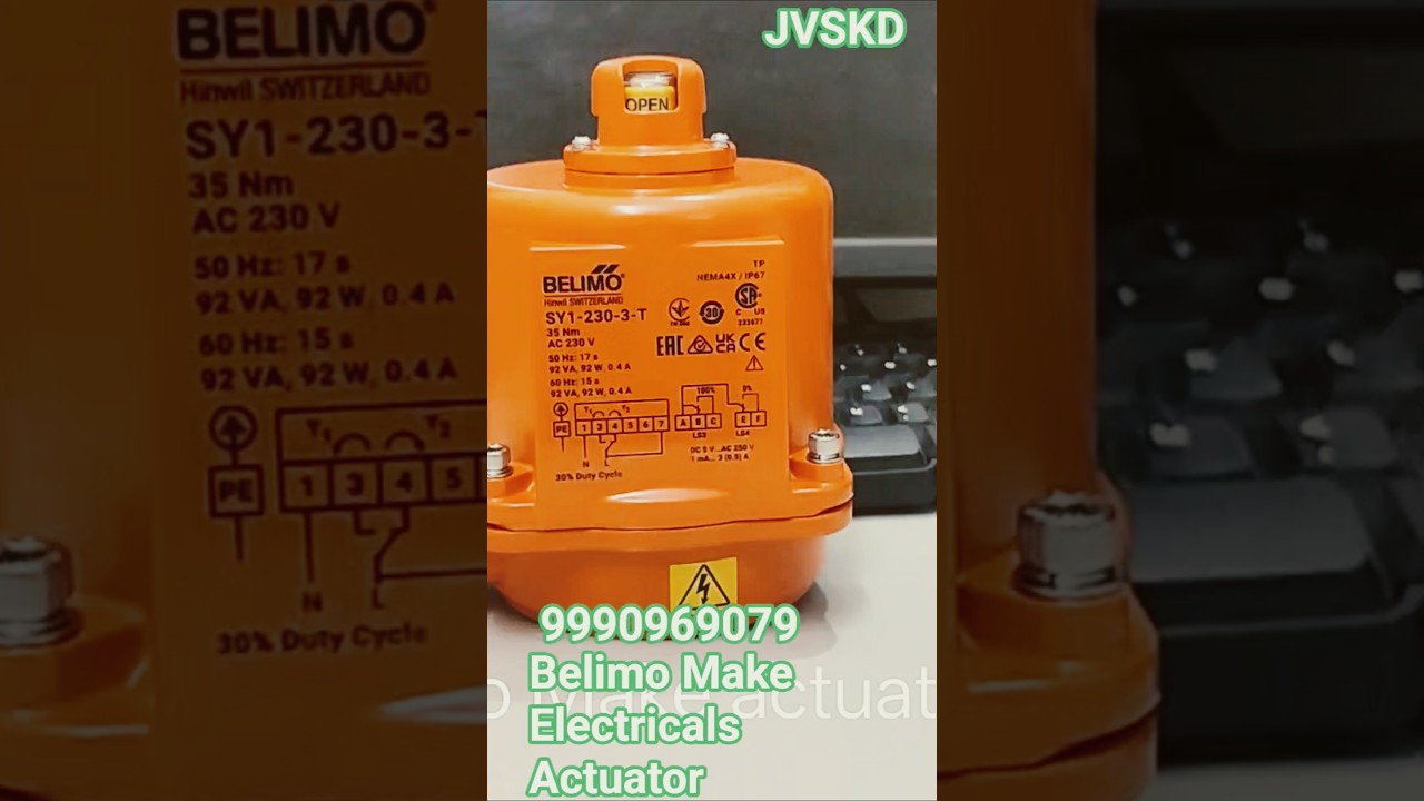 Belimo Make Electricals Actuator Model SY1-230-3-T For Butterfly valve