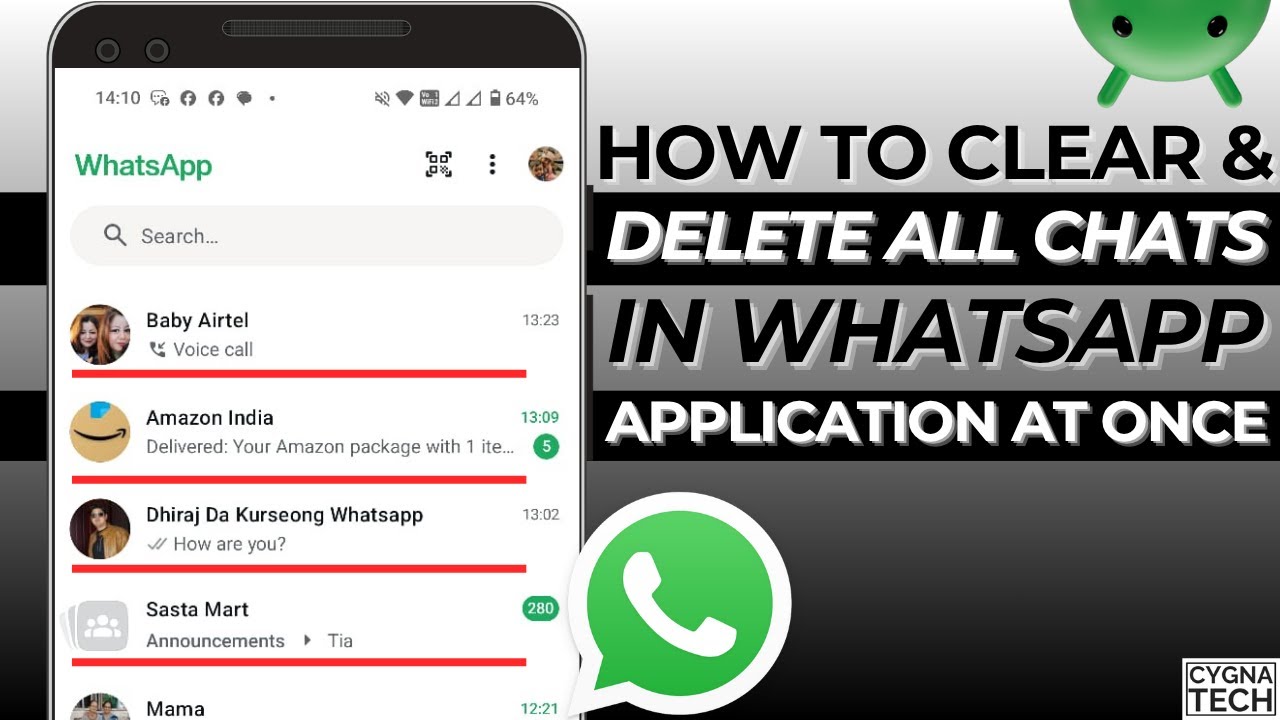 🗑️ Как очистить и удалить все сообщения чата WhatsApp одновременно на Android