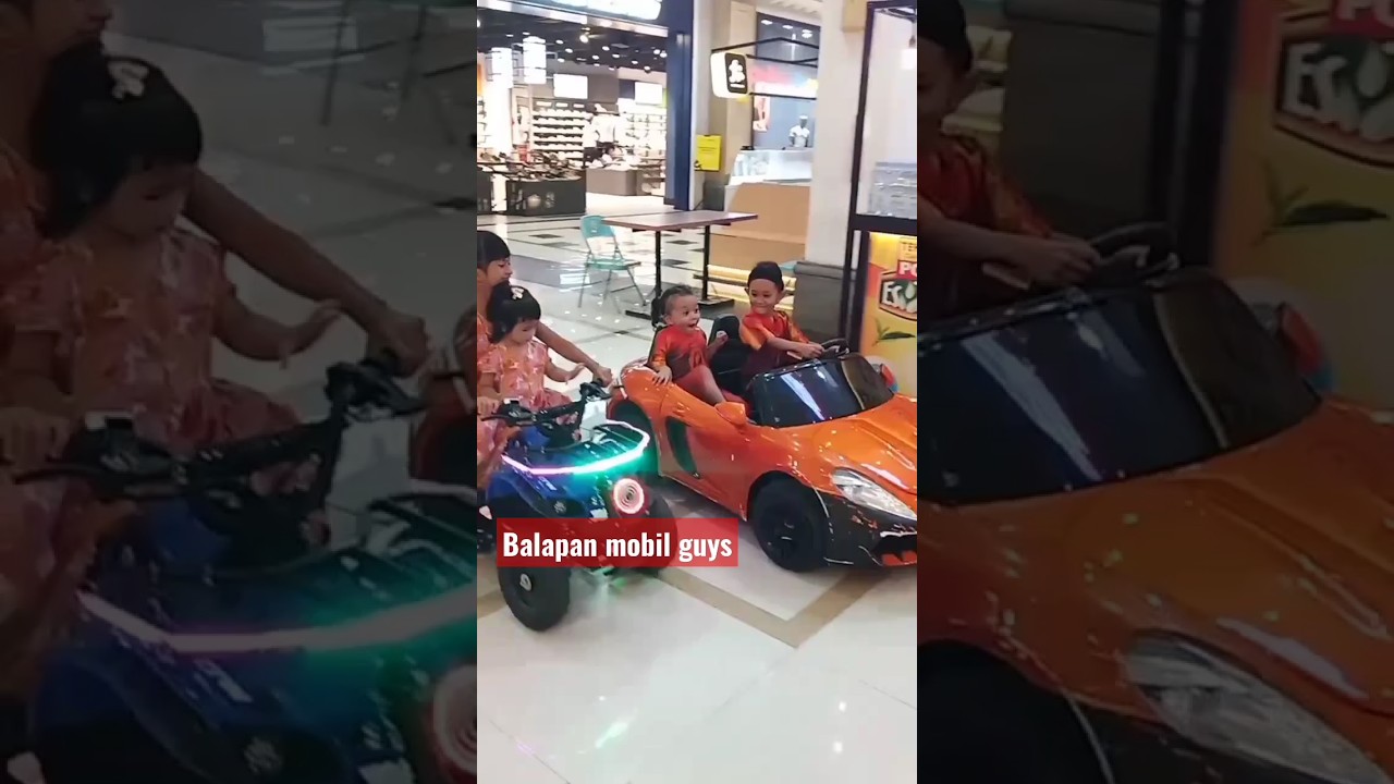 QAIREEN DAN @DistaMikhayla   BALAPAN MOBIL DI MALL SERU BANGET KEJAR KEJARAN #viral #views