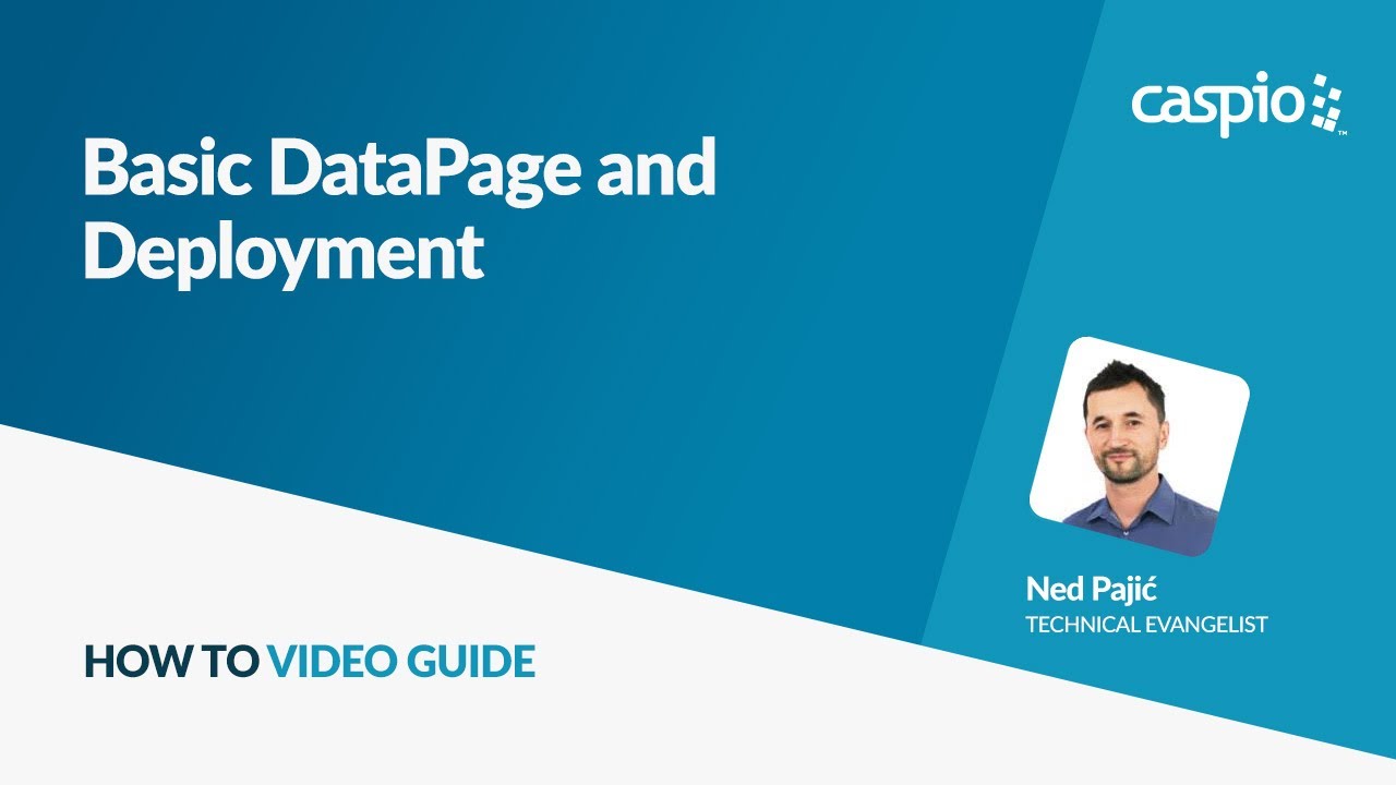 Basic DataPage and Deployment