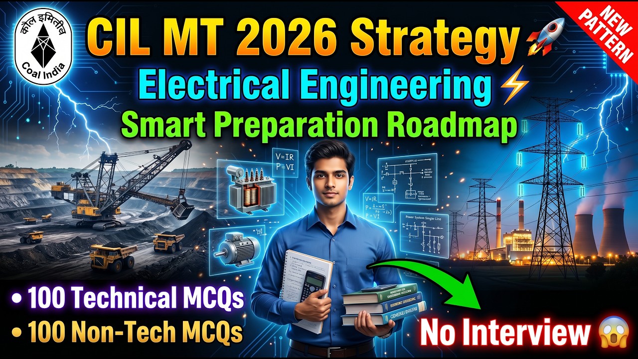 CIL MT Electrical Engineering 2026 ⚡ Complete Preparation Roadmap for CBT Exam | Smart Strategy