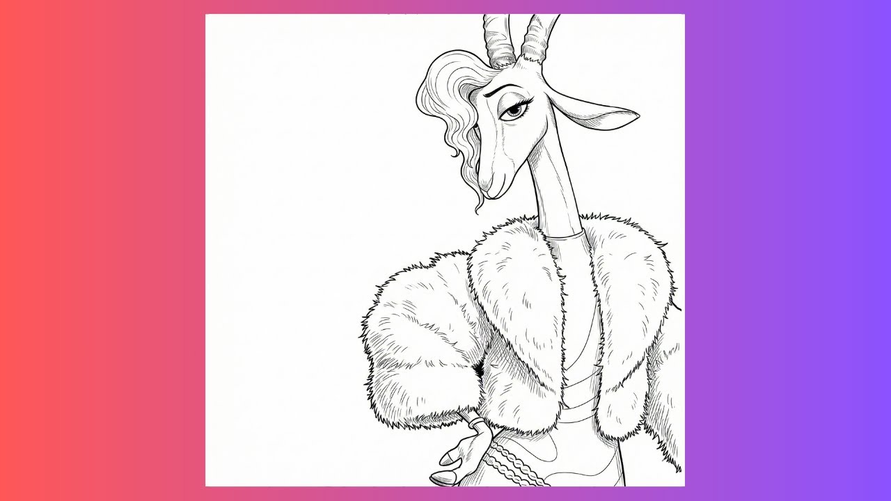 Gazelle Coloring 🦌✨ | Zootropolis 2 | Satisfying Coloring Video