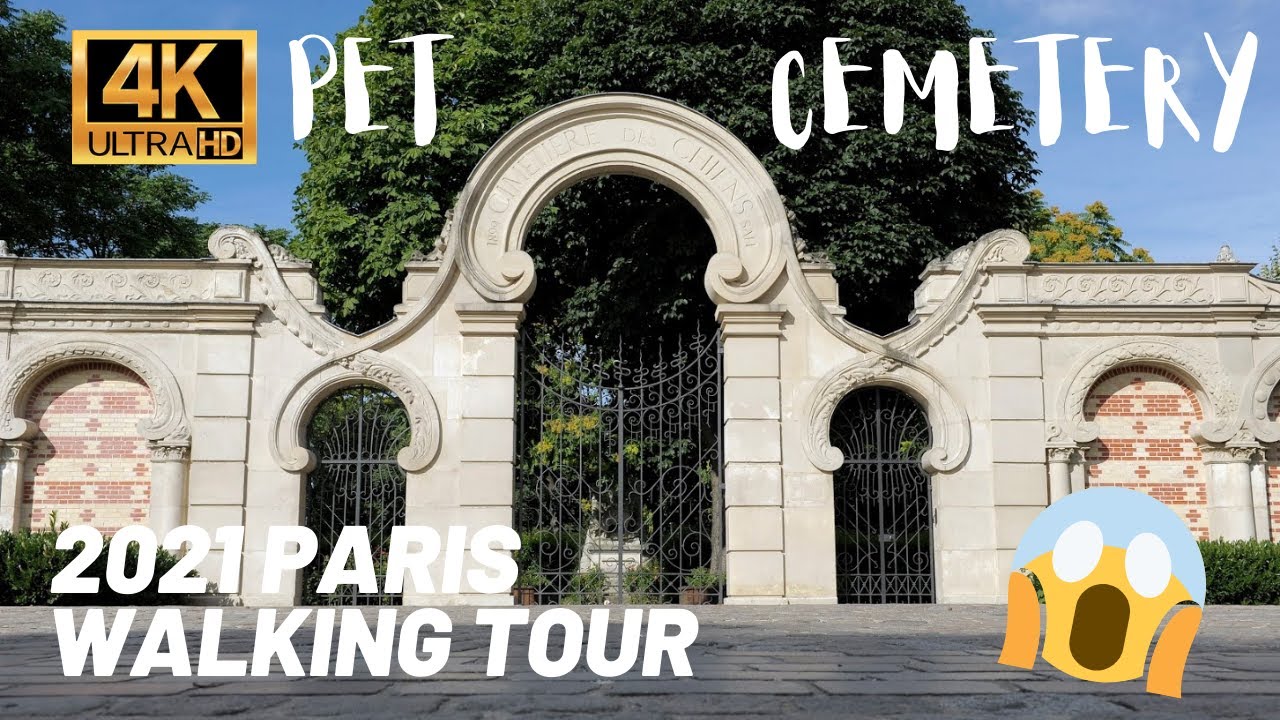 [4K] Paris Pet Cemetery Walk tour in Cimetière des chiens Asnières-sur-Seine, starring Rin Tin Tin