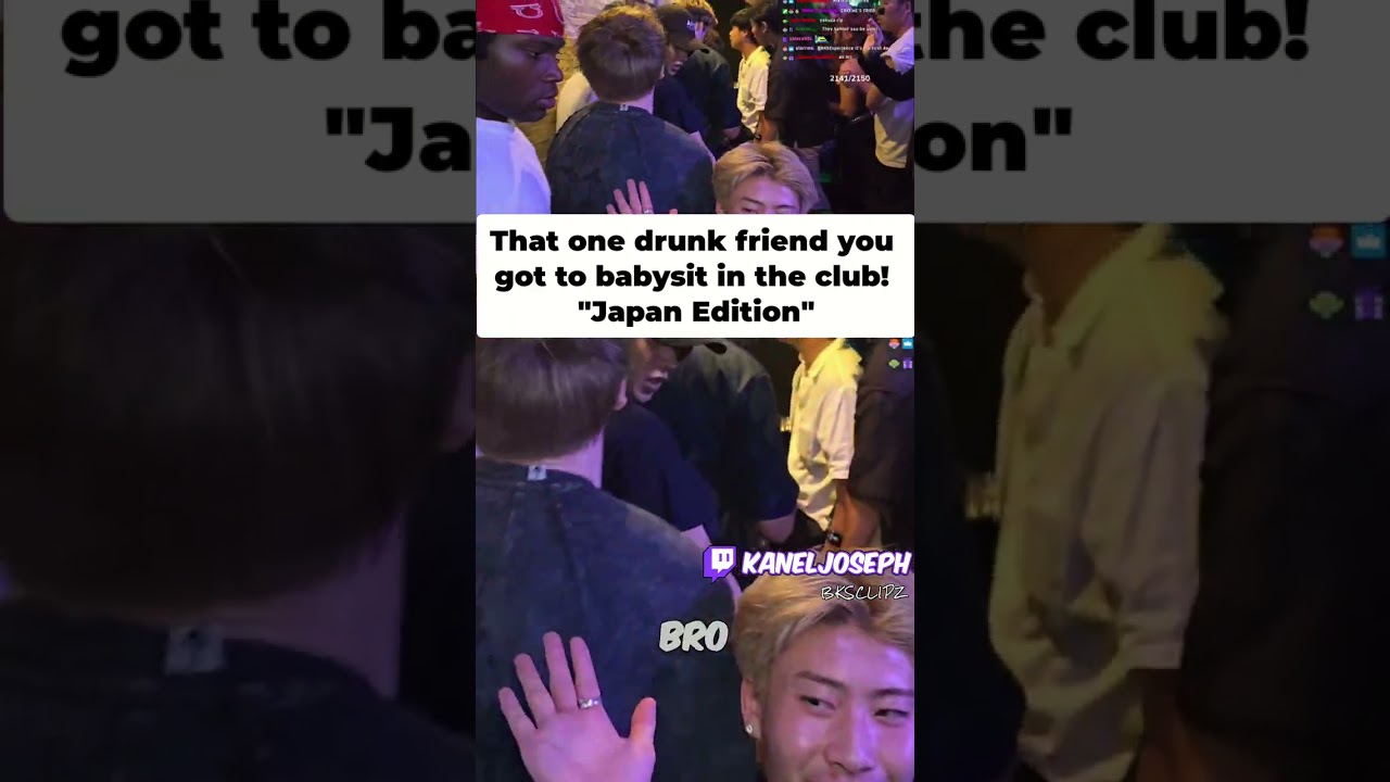 Kanel Joseph Babysits His Drunk Friend Klein as He Causes Chaos in a Tokyo Club 😂