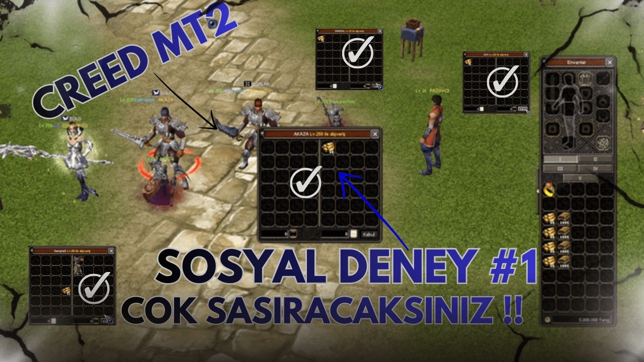 ESKİ SALTANAT TİPİ SERVER CreeDMt2 // SOSYAL DENEY &Ccedil;OK ŞAŞIRACAKSINIZ !!
