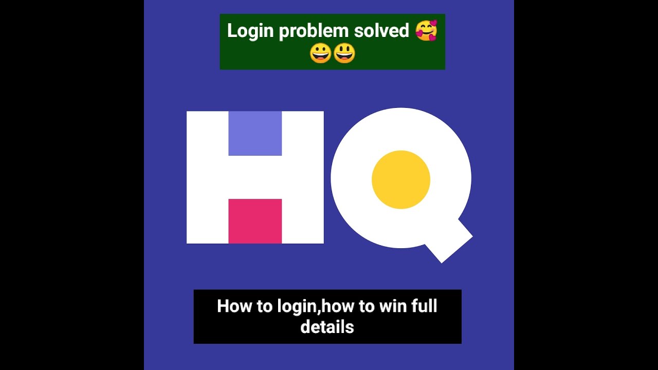 New Trivia game HQ|Full details and login problem solved 🥰😀😃|