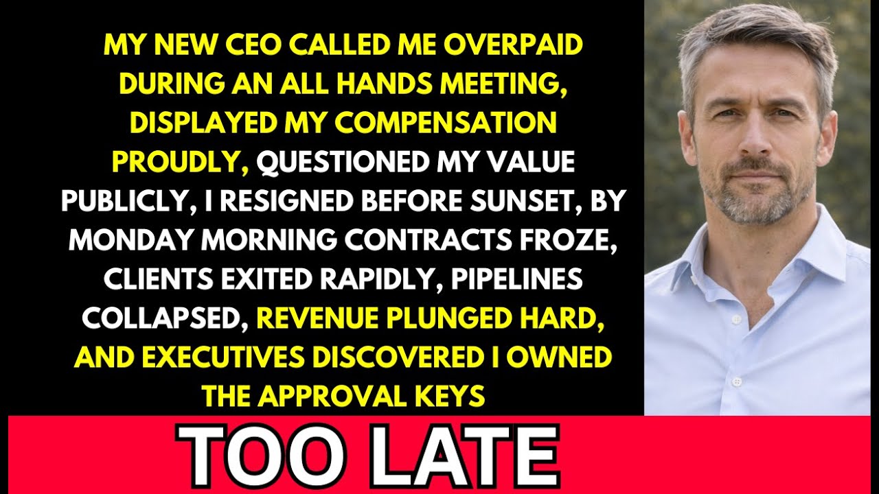 New CEO Called Me OVERPAID at the Meeting — I Walked Out and Their Revenue Dropped 41%