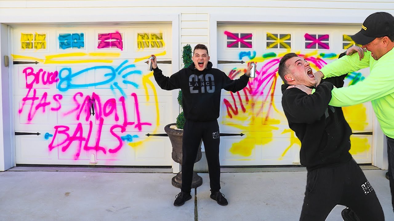 SPRAY PAINTING MY PARENTS HOUSE PRANK