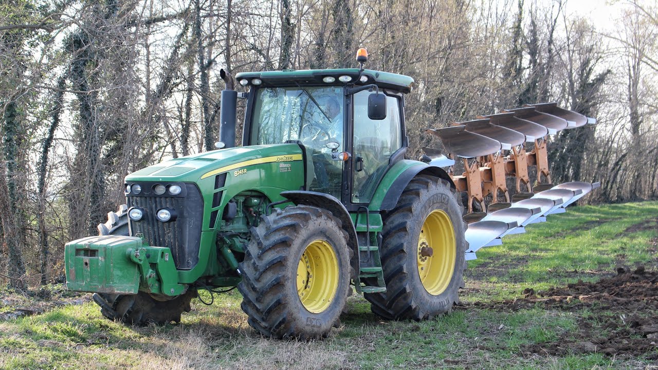 ARATURA 2019 John Deere 8245r+Moro 5 vomeri|Ploughing in Italy