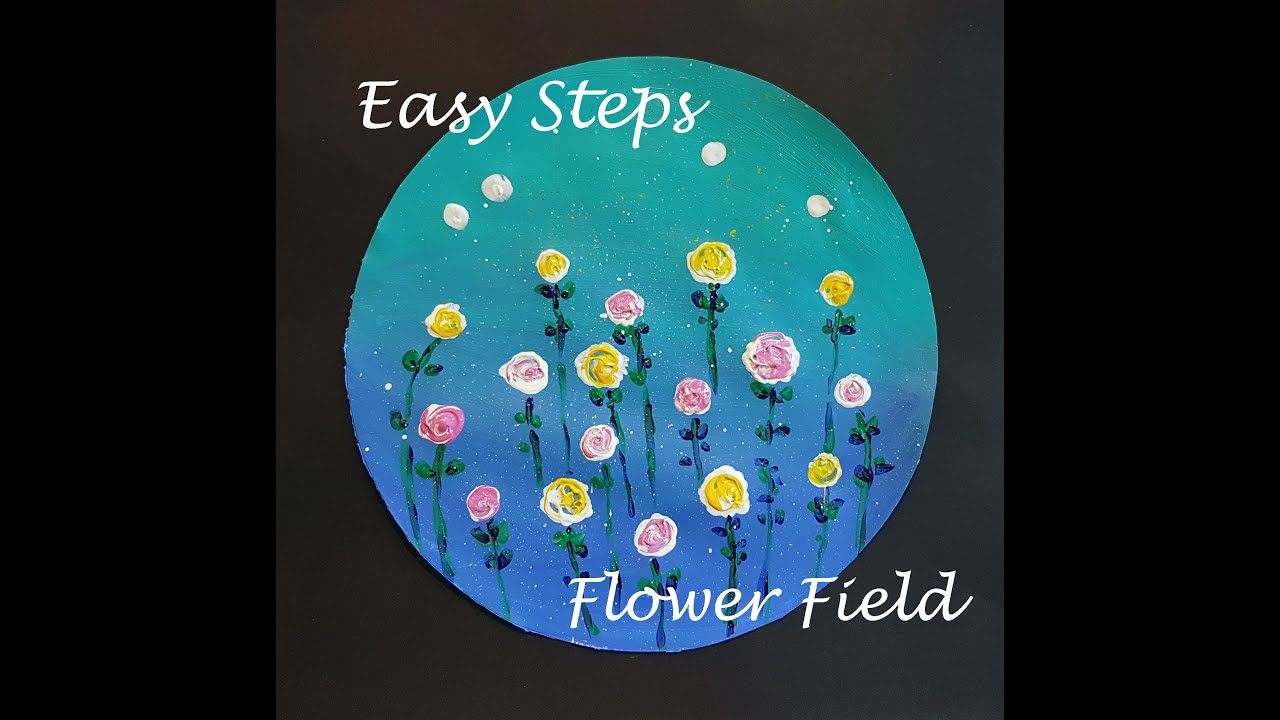 How to Paint Flower Fields in Acrylic