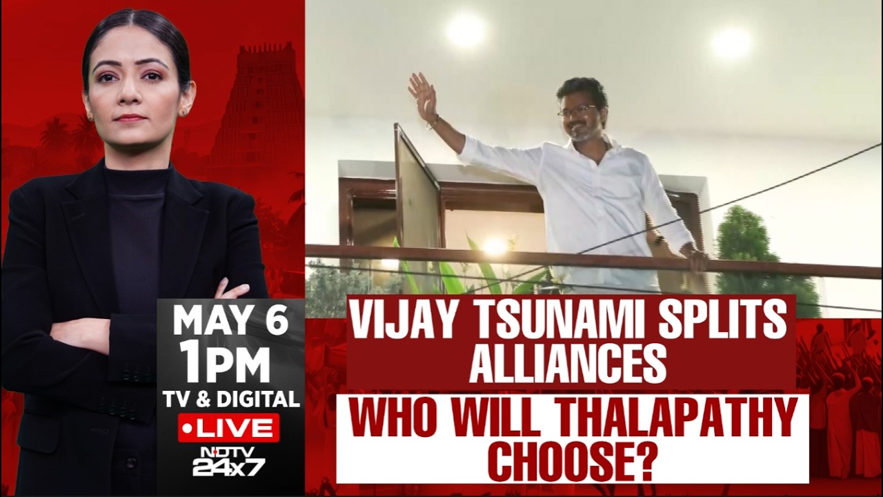 NDTV 24x7 Live TV: Congress Backs Vijay's TVK, Expects 2 Positions In Cabinet