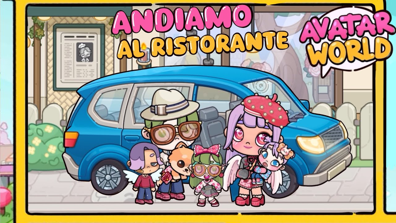 avatar world family roleplay| Al ristorante con tutta la famiglia 💜🧟‍♀️💚