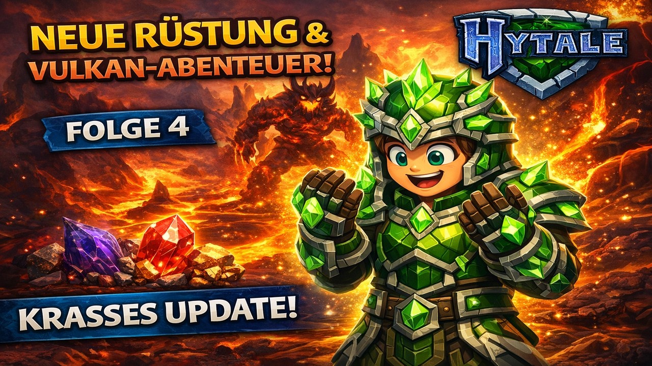 HYTALE Folge 4 – Neue Rüstung & Vulkangebiet eskaliert komplett! 🔥
